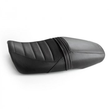 Housse de selle en cuir noir (selle longue)