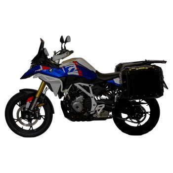 Paire de sacs Atlas en aluminium 39L + 32L + Cadres de sacoches en aluminium Atlas BMW F450GS