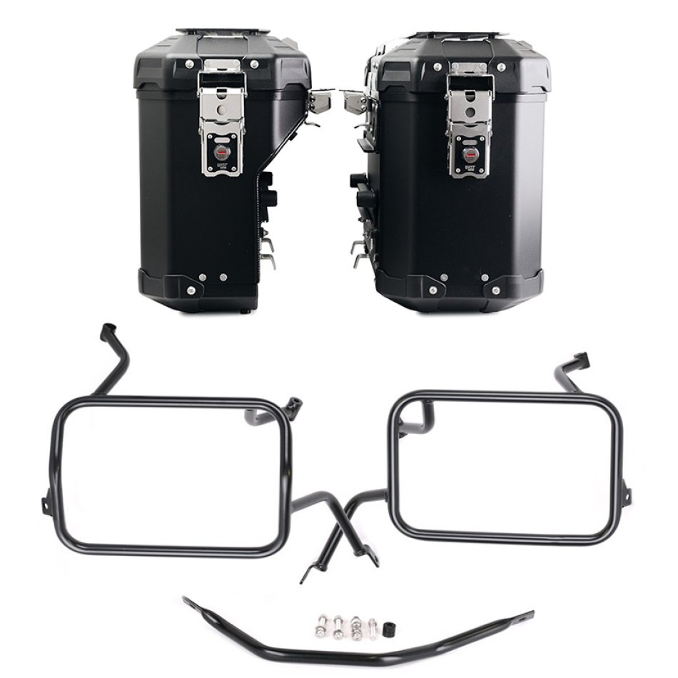 Paire de sacs Atlas en aluminium 39L + 32L + Cadres de sacoches en aluminium Atlas BMW F450GS