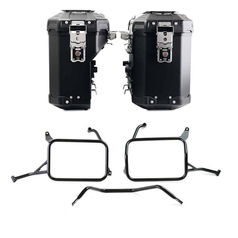 Paire de sacs Atlas en aluminium 39L + 32L + Cadres de sacoches en aluminium Atlas Yamaha Ténéré 700