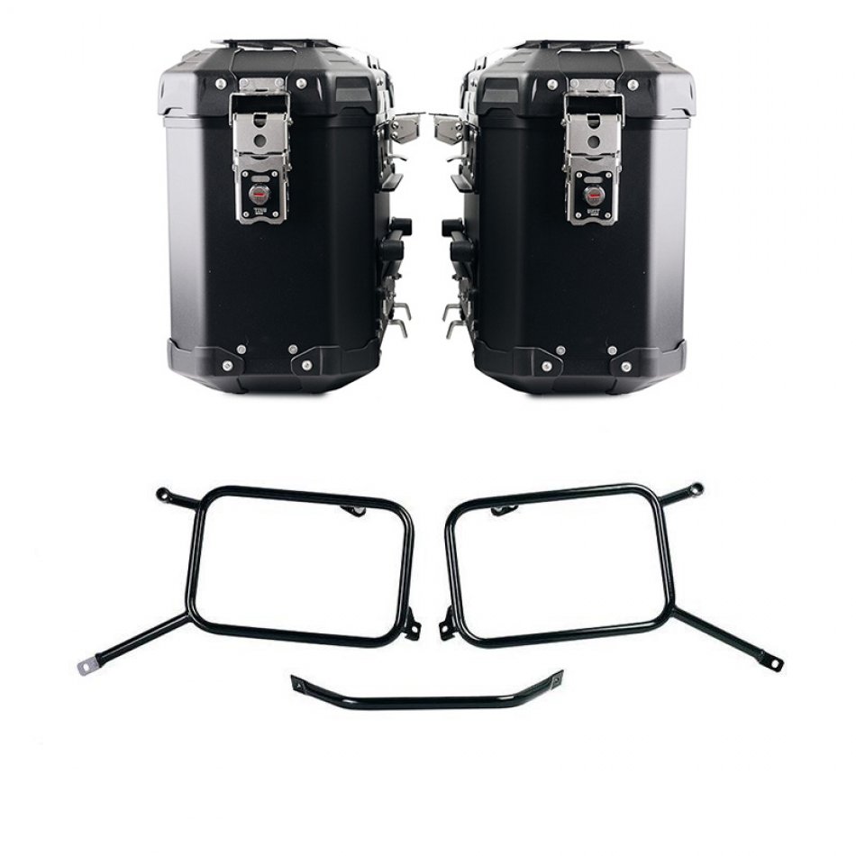 Paire de sacs Atlas en aluminium 39L + 39L + Cadres de sacoches en aluminium Triumph Bonneville T120