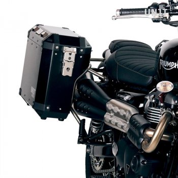 Paire de sacoches aluminium Atlas 40L + 34L avec cadres Triumph Street Scrambler