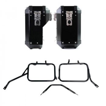 Paire de sac Atlas en Aluminium 40L + 34L + Cadres de sacoches en aluminium Triumph Speed 400 & Scrambler 400 X