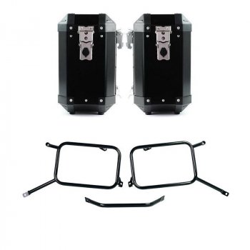 Paire de sacoches aluminium Atlas 40L+40L avec cadres Bonneville T120