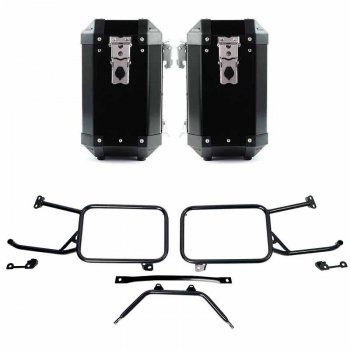 Paire de sacoches Atlas Aluminium 40 L + 40 L avec cadres Moto Guzzi Stelvio (à partir de 2024)