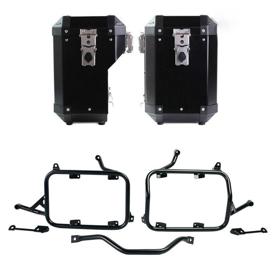 Paire de sacoches aluminium Atlas 47L+41L + Cadres pour sacoches aluminium BMW R1300GS