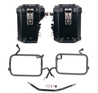 Ensemble de sacoches latérales Atlas en aluminium 48L+41L + Cadres de sacoches en aluminium Atlas BMW F450GS