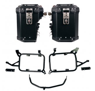 Ensemble de sacoches latérales Atlas en aluminium 48L+41L + Cadres de sacoches en aluminium Atlas BMW F850GS et ADV