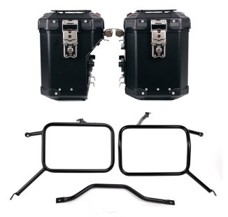 Ensemble de sacoches latérales Atlas en aluminium 48L+41L + Cadre pour sacs Atlas en aluminium Triumph Street Scrambler 900 (à partir de 2026)