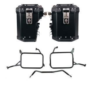 Ensemble de sacoches latérales Atlas en aluminium 48L+41L + Cadres de sacoches en aluminium Atlas Yamaha Ténéré 700