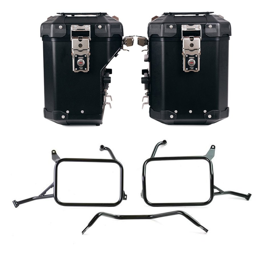 Ensemble de sacoches latérales Atlas en aluminium 48L+41L + Cadres de sacoches en aluminium Atlas Yamaha Ténéré 700