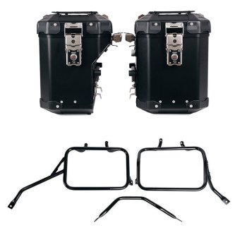Ensemble de sacoches latérales Atlas en aluminium 48L+41L + Cadres de sacoches en aluminium Triumph Tracker 400