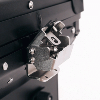 Ensemble de sacoches latérales Atlas en aluminium 48L+48L + Cadres de sacoches en aluminium pour échappement d'origine Royal Enfield Himalayan 450 (à partir de 2024)