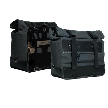 Paire de sacoches latérales Cult Canvas 40L - 50L + paire de plaques en aluminium BMW R1300GS ADV