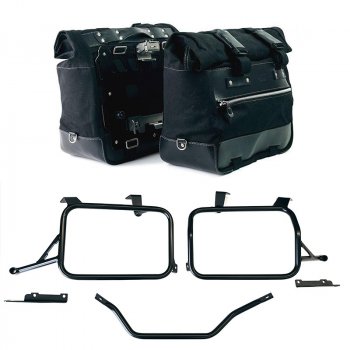 Paire de sacoches latérales Cult Canvas 40L - 50L + Paire de plaques aluminium + Cadres Honda CRF1100L Africa Twin & Adventure Sports (à partir de 2024)