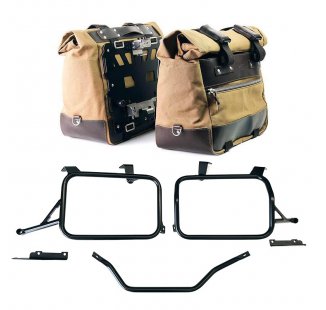 Paire de sacoches latérales Cult Canvas 40L - 50L + Paire de plaques aluminium + Cadres Honda CRF1100L Africa Twin & Adventure Sports (à partir de 2024)