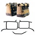 Paire de sacoches latérales Cult en Toile 40L - 50L + Paire de plaques en aluminium + Cadres pour sacoches en aluminium Moto Guzzi V85 TT (à partir de 2024)