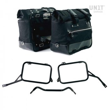 Paire de sacoches cavalières Cult en Toile 40L - 50L + Paire de plaques aluminium + Cadres R80-R100GS