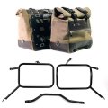 Paire de sacoches cavalières Cult en croûte de cuir 40L - 50L + Plaque Aluminium + Cadre pour sacs Atlas en aluminium Triumph Street Scrambler 900 (à partir de 2026)