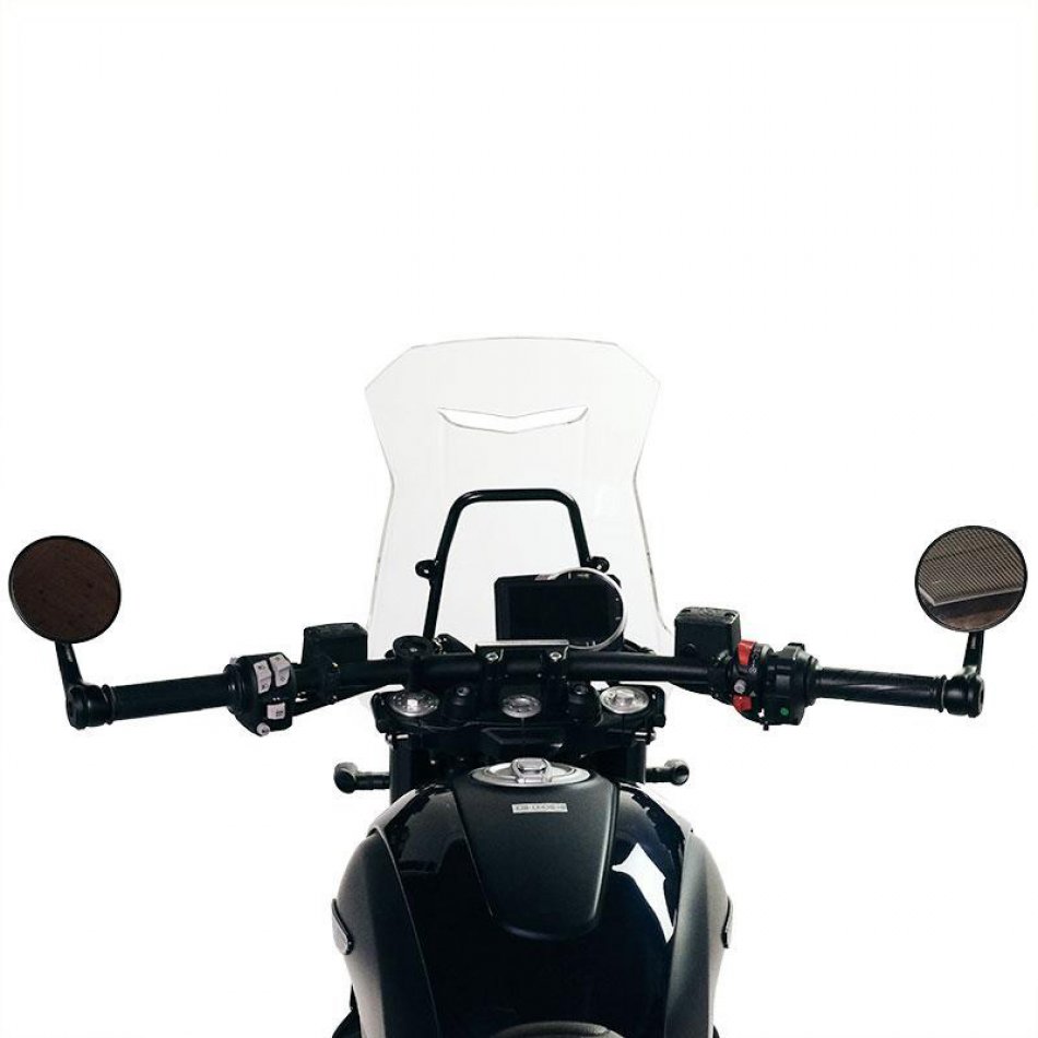 Pare-brise Moto Pour Ducati Scrambler 400/800 2015-2024 - Argent, Protection Vent Et Pluie