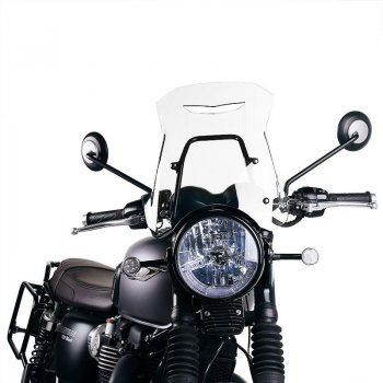 Pare-brise Triumph Bonneville T120 avec support GPS