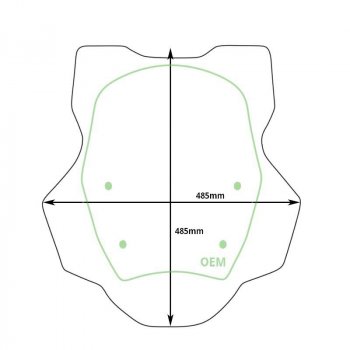 Bulle L sans Radar BMW R1300GS (à partir de 2023) + déflecteurs intégrés