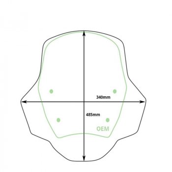 Bulle M sans Radar BMW R1300GS (à partir de 2023) + déflecteurs intégrés