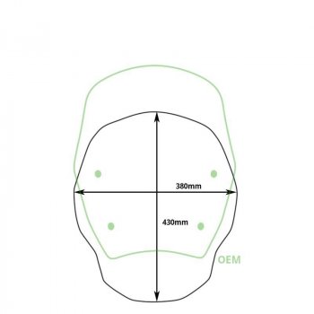 Écran S sans radar BMW R1300GS (à partir de 2023)
