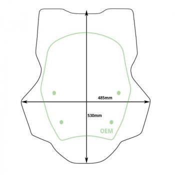 Bulle XL sans Radar BMW R1300GS (à partir de 2023) + déflecteurs intégrés