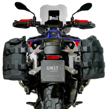 Deux sacoches latérales Khali en TPU (35-45 L) + Paire de plaques en aluminium BMW R1300GS ADV