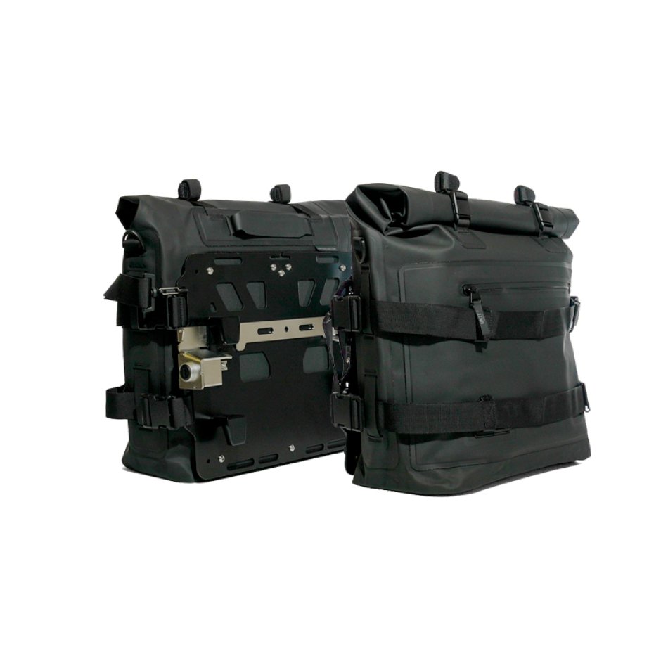 Deux sacoches latérales Khali en TPU (35-45 L) + Paire de plaques en aluminium BMW R1300GS ADV