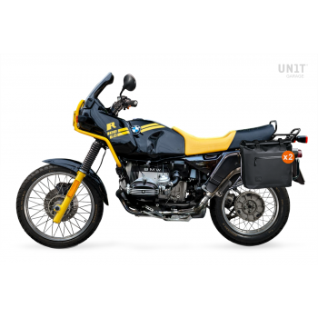 Deux sacoches cavalières Khali TPU 35L - 45L + Paire de plaques aluminium avec cadres R80-R100GS