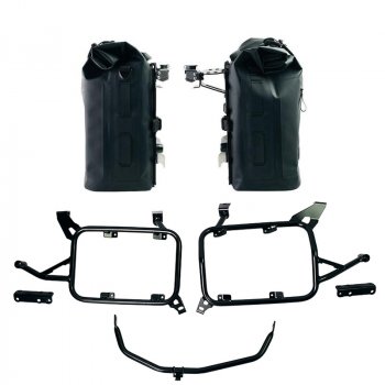 Deux sacoches latérales Khali TPU 35 L - 45 L + paire de plaques en aluminium + cadres de sacoches en aluminium pour BMW F900GS ADV