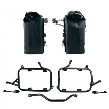 Deux sacoches latérales Khali en TPU 35L - 45L + Paire de plaques aluminium + Cadres pour sacoches aluminium BMW R1300GS