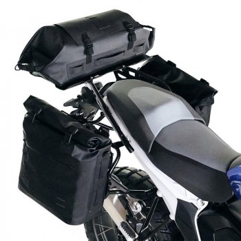 Deux sacoches latérales Khali en TPU 35L - 45L + Paire de plaques aluminium + Cadres pour sacoches aluminium BMW R1300GS