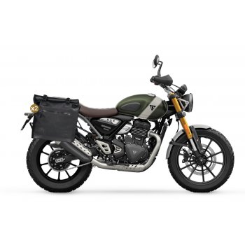 Deux sacoches latérales Khali en TPU 35L-45L + Paire de plaques aluminium + Cadres pour sacoches aluminium Triumph Scrambler 400