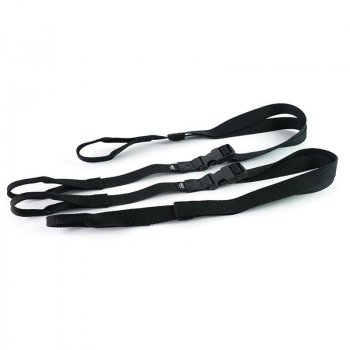 Deux sangles avec finitions en cuir