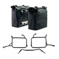 Deux sacoches cavalières Khali en TPU 35L - 45L + Paire de plaques aluminium avec cadres Yamaha