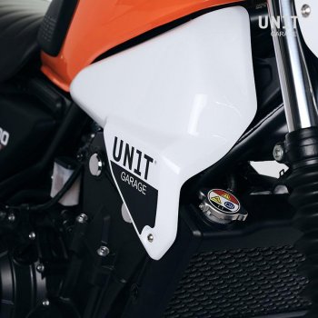 Panneaux latéraux de réservoir Honda CL Blanc