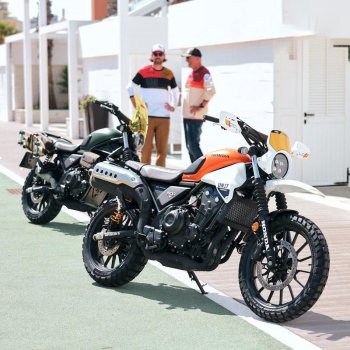 Panneaux latéraux de réservoir Honda CL Blanc