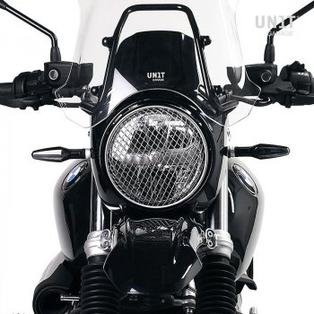 Grille de protection de phare avant gris