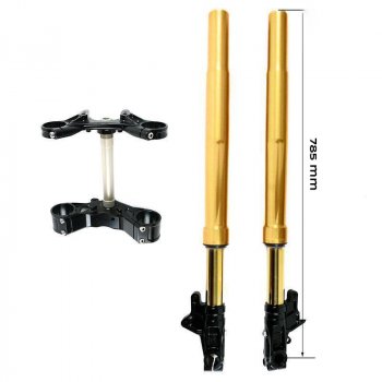 Kit fourche Ohlins USD + plaques et pieds Unit Garage