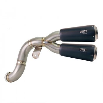 Silencieux double en titane nineT avec soudure visible