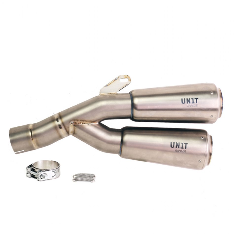 Pot d'échappement bas double titane avec soudure apparente BMW R12 NineT