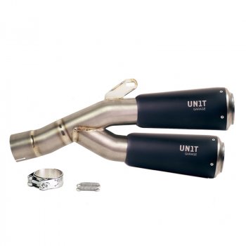 Pot d'échappement bas double titane avec soudure apparente BMW R12 NineT