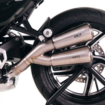 Pot d'échappement bas double titane avec soudure apparente BMW R12 NineT