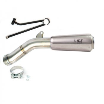 silencieux bas en titane + support