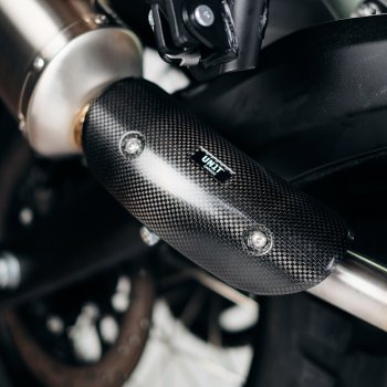 Pot d'échappement en acier inoxydable noir Royal Enfield Himalayan 450 (à partir de 2024)