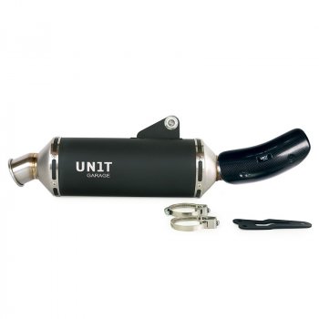 Pot d'échappement en acier inoxydable noir Royal Enfield Himalayan 450 (à partir de 2024)