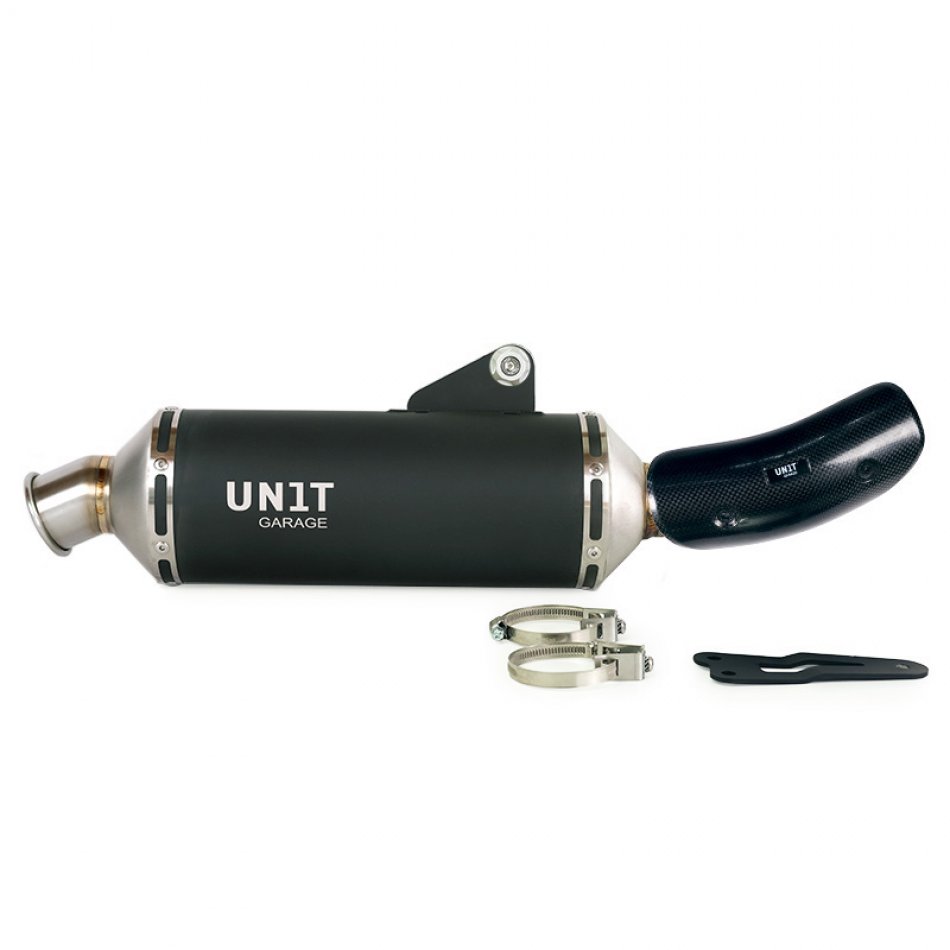 Pot d'échappement en acier inoxydable noir Royal Enfield Himalayan 450 (à partir de 2024)